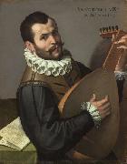 Bartolomeo Passerotti, Portrait of a Man Playing a Lute 1576 Bartolomeo Passarotti, Italian
